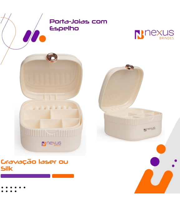 porta jóias com espelho